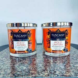 2 Tuscany 3-Wick Halloween Candles- NWT
